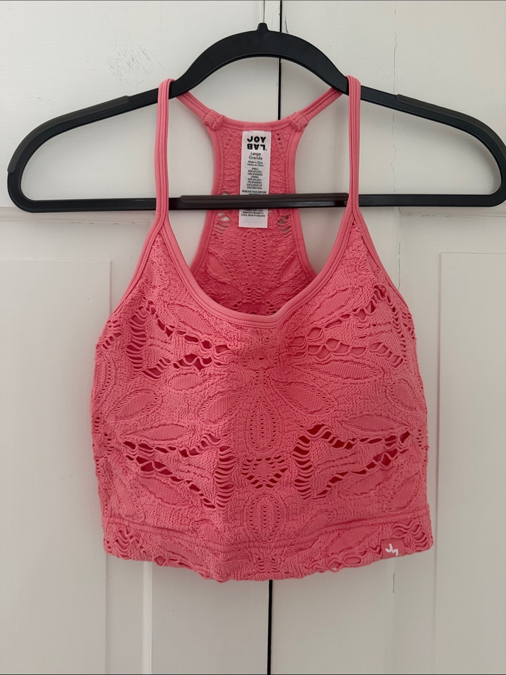 JoyLab Coral Crochet Racerback Bralette